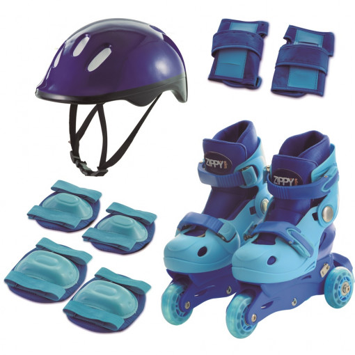 Patins- Tri-Line -Ajustavel- Com- Acessorios- N.30-33- Azul -Zippy Toys