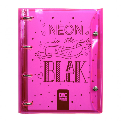 caderno-fichario-dac-cristal-bubble-color-neon-rosa-192-fls