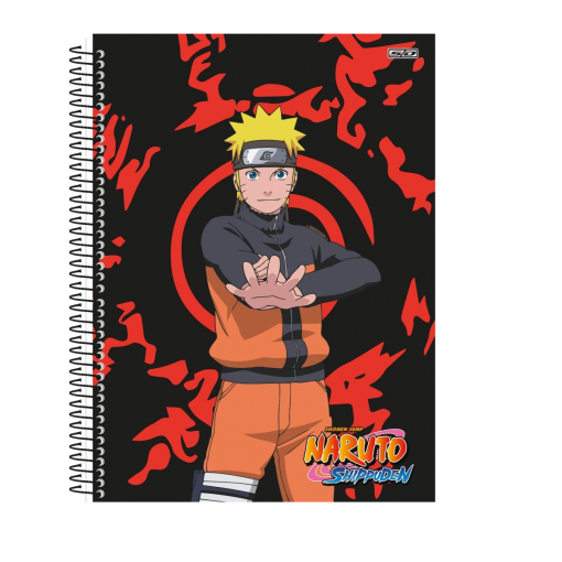 Caderno Universitário Espiral 1x1 Naruto 80 Folhas R.233316 São Domingos