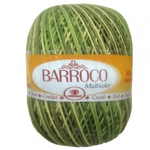 Barbante Barroco Multicolor 4/6 400g 9392 Folha Círculo
