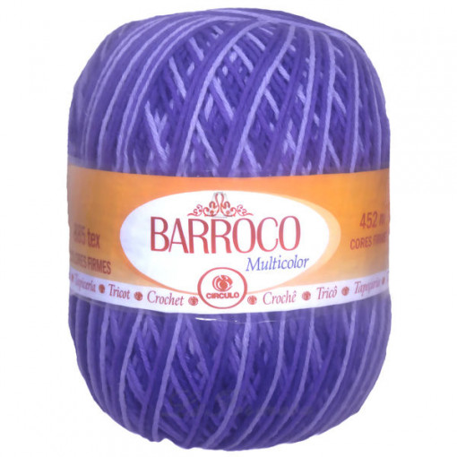 Barbante Barroco Multicolor 4/6 400g 9563 Vinhedo Círculo