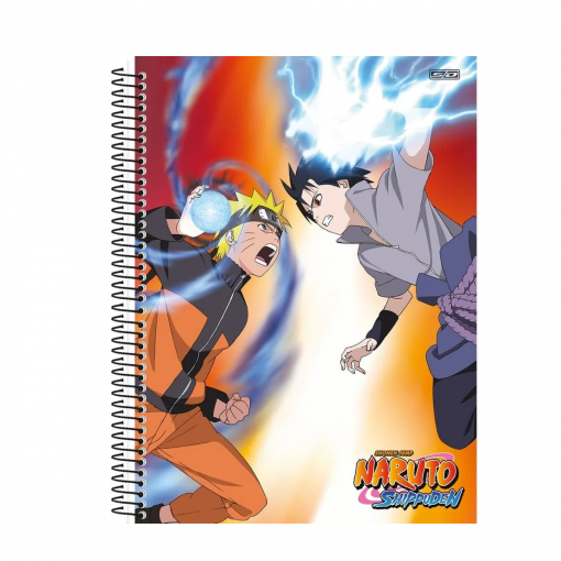 Caderno Universitário Espiral 10x1 Naruto 160 folhas R.233317 São Domingos