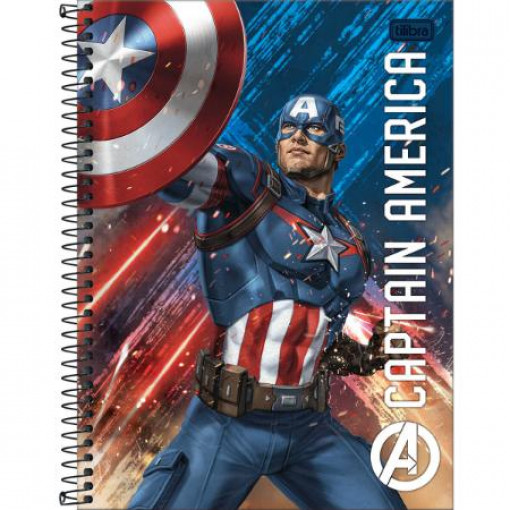 Caderno Universitário Espiral 10x1 Avengers 160 Folhas Tilibra Sortido