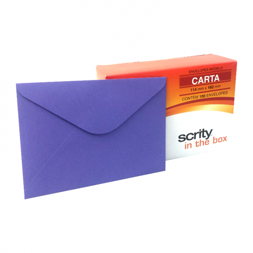 Envelope Carta 114mm x 162mm Amsterdan 100 unidades - Scrity
