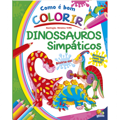 Livro colorir: Dinossauros Simpáticos R.1156799 – TODO LIVRO