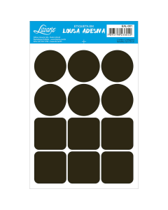 12 Etiquetas Em Lousa Adesiva Tamanho 3,8cmx 3,8cm R.Eal-001 Litoarte