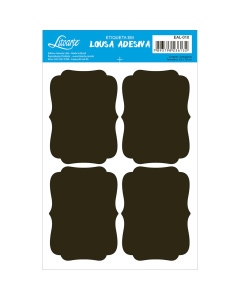 4 Etiquetas Em Lousa Adesiva Tamanho 5,8cmx 7,8cm R.010 Litoarte