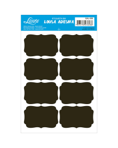 8 Etiquetas Em Lousa Adesiva Tamanho 3,8cmx 5,8cm R.Eal-005 Litoarte