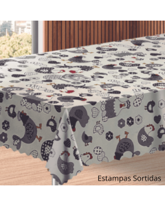 Toalha de Mesa Quadrado Bom Apetite 1.40m x1,40m Salehtex