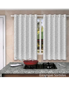 Cortina Cozinha Devor&ecirc; 2,80m x 1,20m Salehtex
