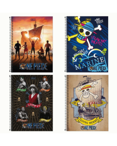 Caderno Universitário Espiral 10x1 One Piece 160 Folhas R.Tilibra Sortido