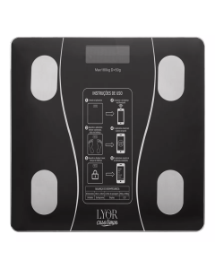 Balan&ccedil;a de Bioimped&acirc;ncia com Bluetooth 180kg Lyor