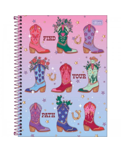 Caderno Universitário West Girl 10x1 160 Folhas Tilibra
