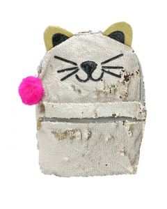 Mochila de Costas Paetê Gato Clio