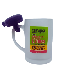 Caneca Campainha Cerveja com Caixa 400ml Unika