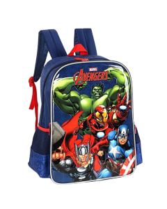Mochila Costa Reforçada Infantil Avengers Azul Luxcel