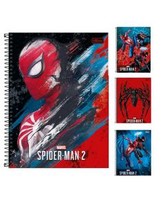 Caderno Universitário Espiral 1x1 Spider Man 2 80 F. Tilibra
