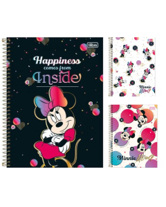 Caderno Universitário Espiral 10x1 Minnie 160 Folhas Tilibra