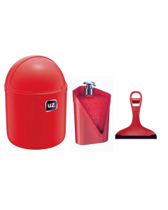 Kit Pia Vermelho  Clássico 3 Peças UZ