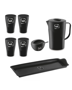 Kit Acessórios Servir Jarra copos com Bandeja 7 peças UZ