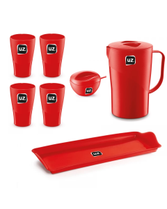 Kit Acessórios Servir Jarra copos com Bandeja 7 peças UZ
