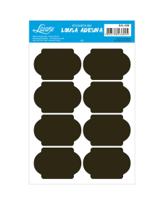 8 Etiquetas Em Lousa Adesiva Tamanho 3,8cmx 5,8cm R.006 Litoarte