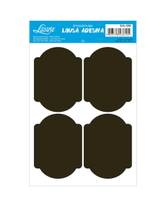 4 Etiquetas Em Lousa Adesiva Tamanho 5,8cmx 7,8cm R.Eal- 009 Litoarte