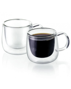 Dupla Xícara para Café 80ml Parede Dupla Borossilicato - Mimo Style