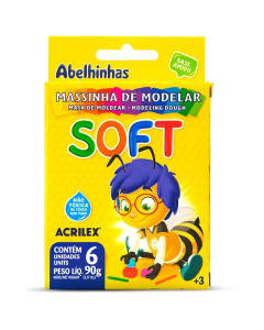 Massinha De Modelar Soft Com 6 Cores R.7316 Acrilex