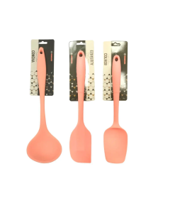Utensílios Silicone Rosa Claro  - UNIVENDAS