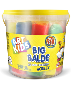 Kit  Big Balde de Massinhas 30 Cores 1,5KG R.40023 Acrilex